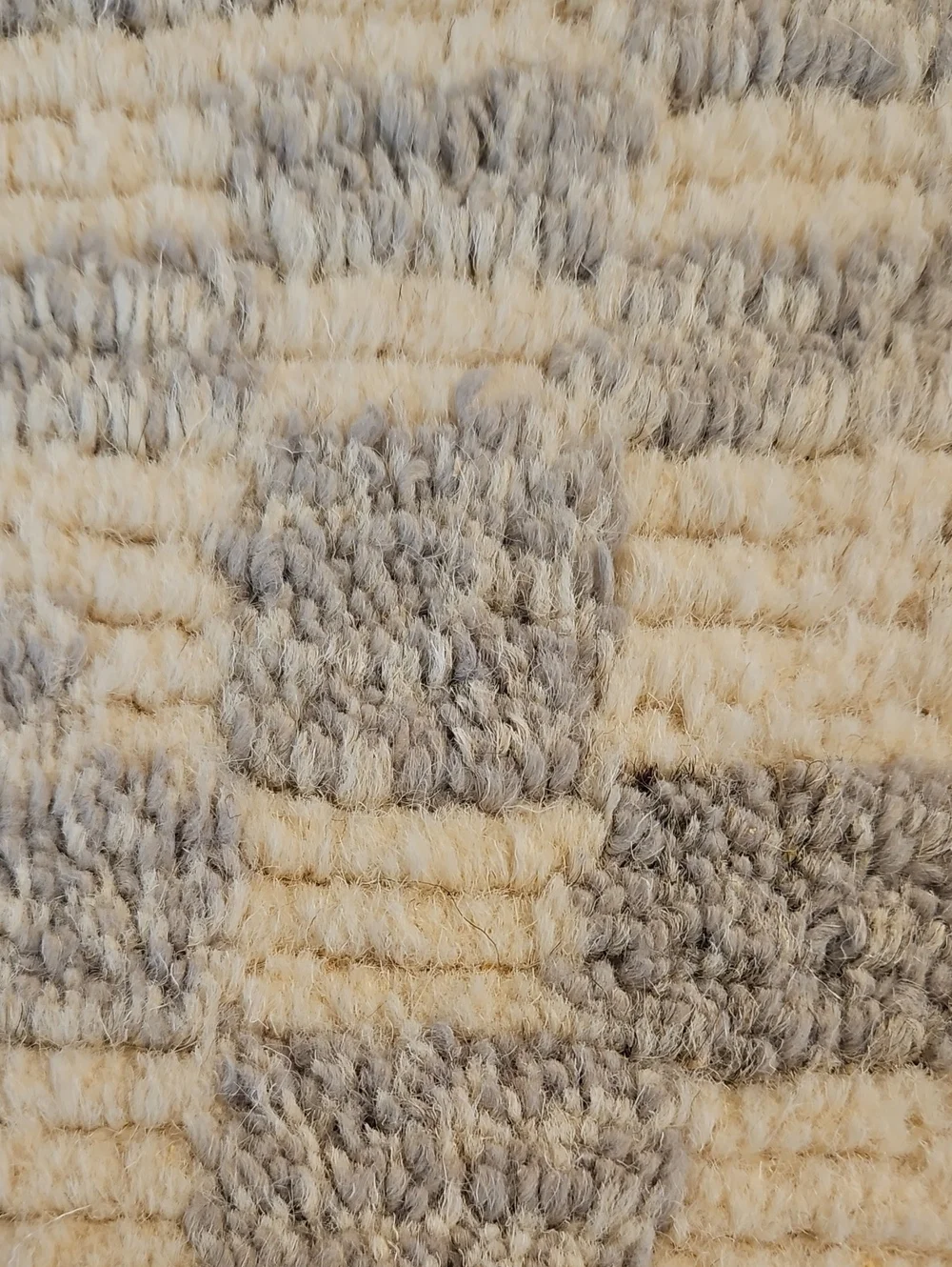 Pottery Barn NWT Seriphina Handtufted Cream Gray Textured Wool Accent Rug Set